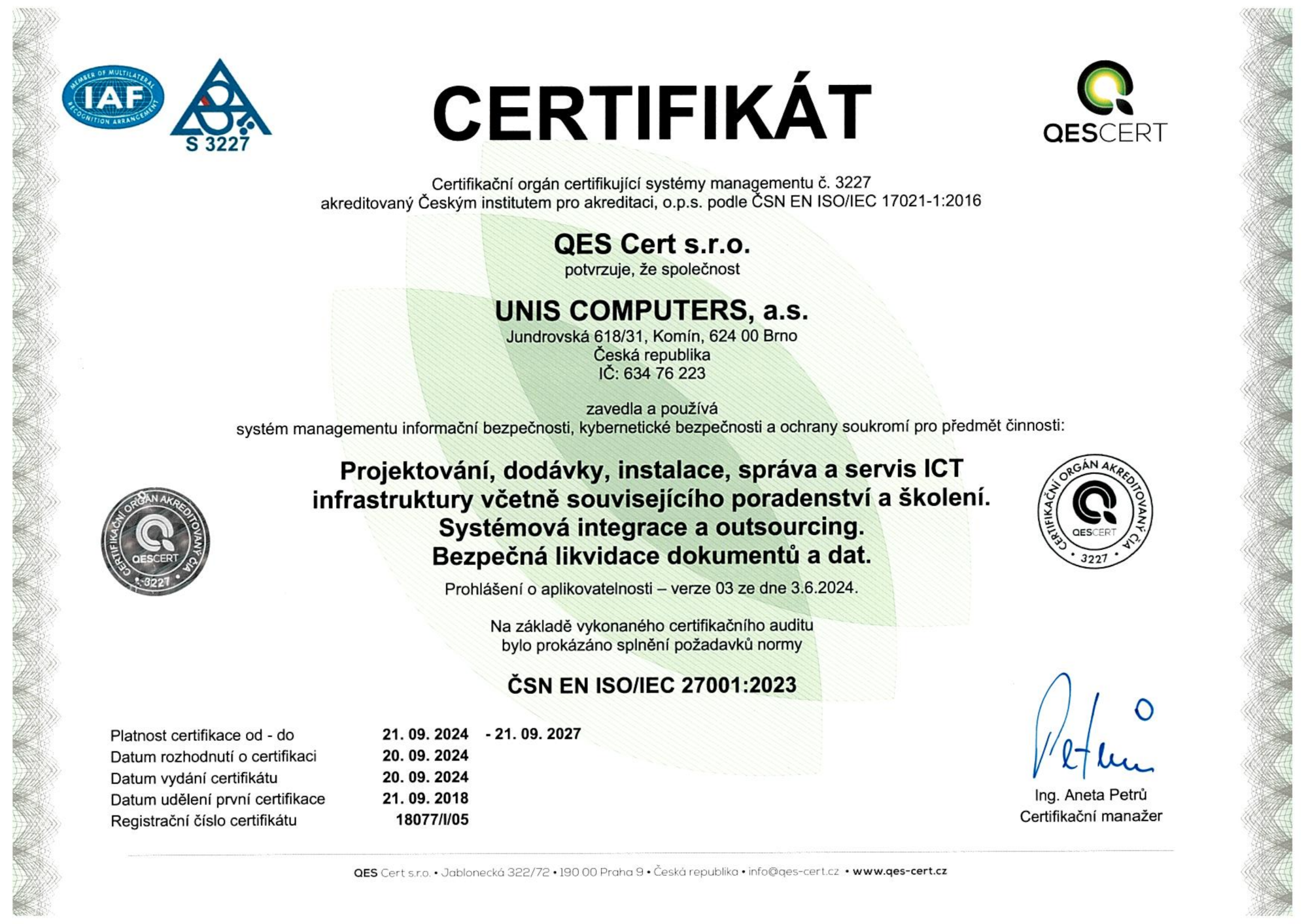 Certifikát